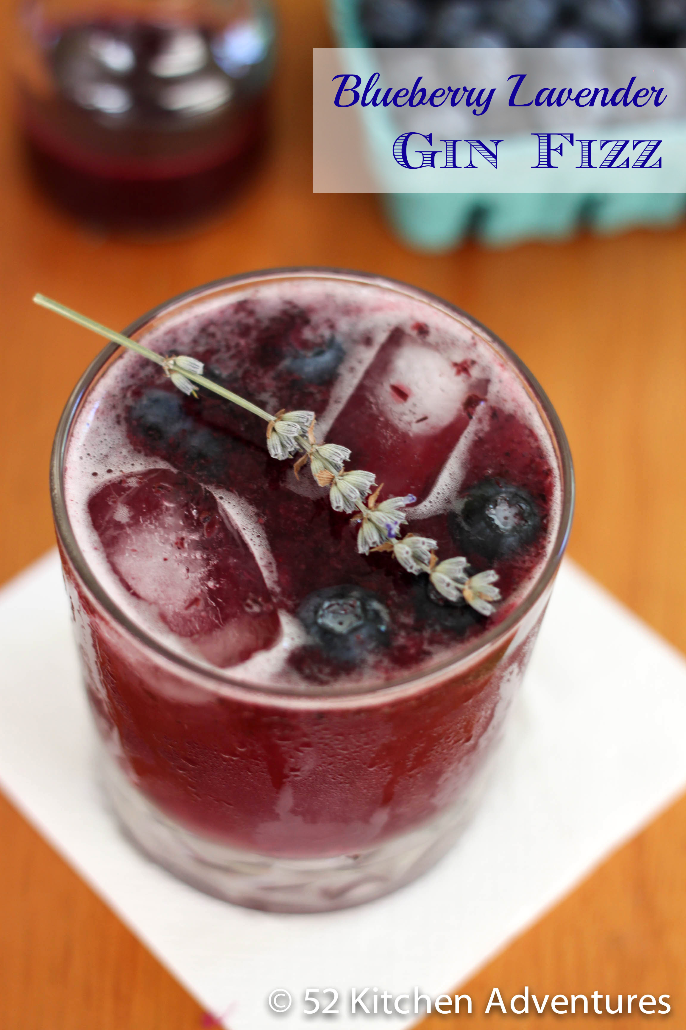 Blueberry Lavender Gin Fizz