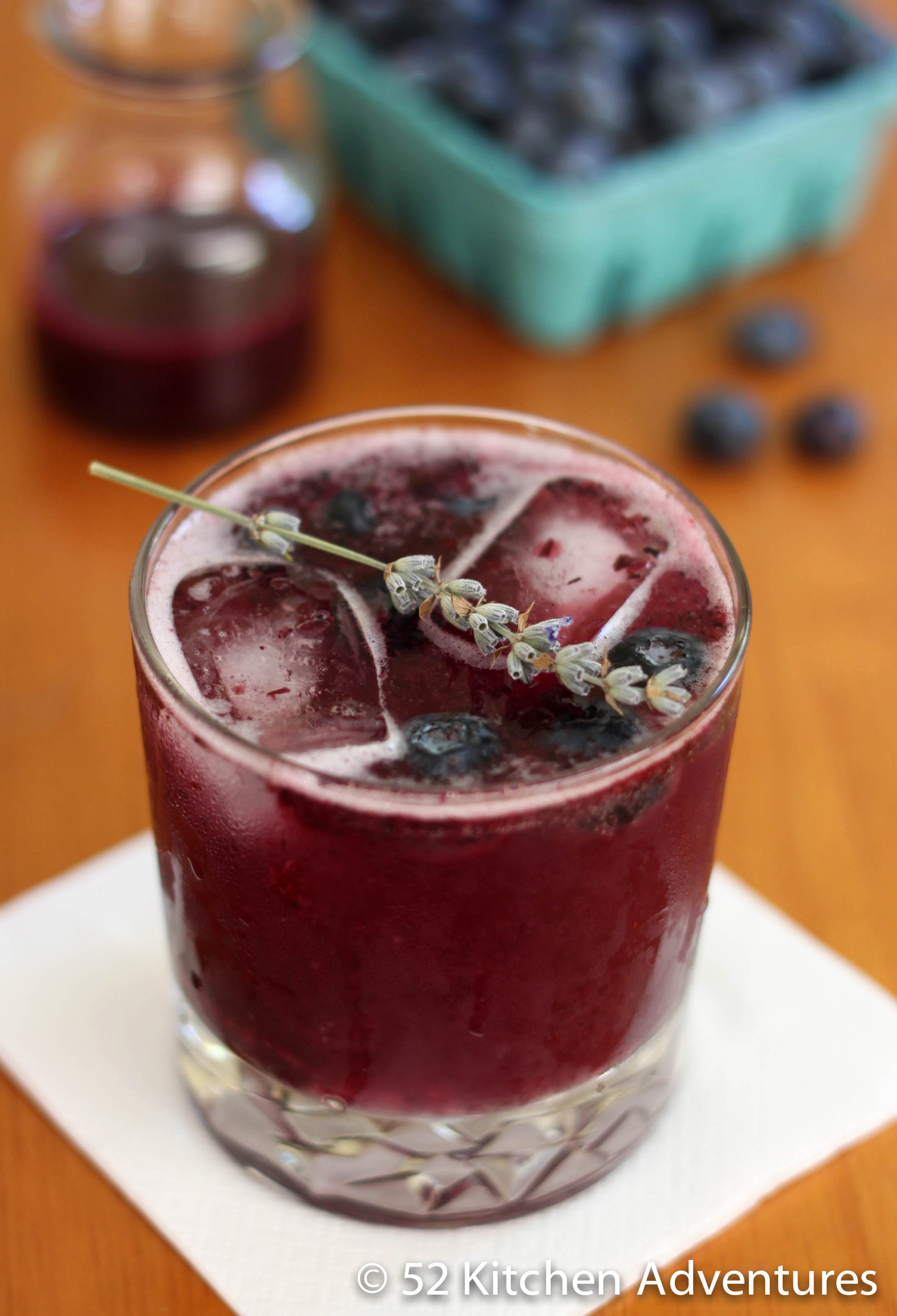 Blueberry Lavender Gin Fizz