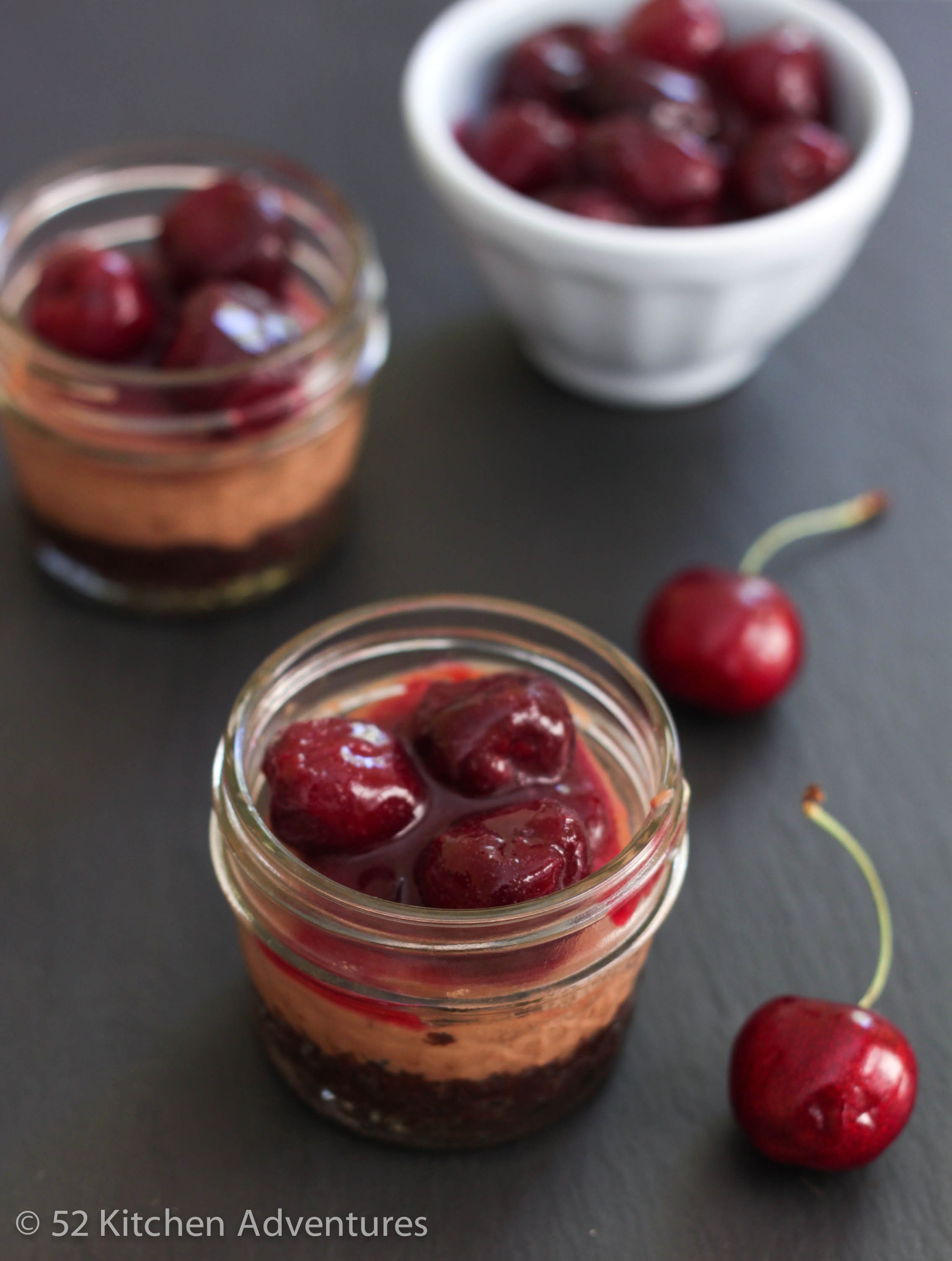 Mini Black Forest Cheesecakes