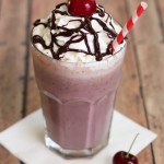 Roasted Cherry Milkshakes #IceCreamWeek