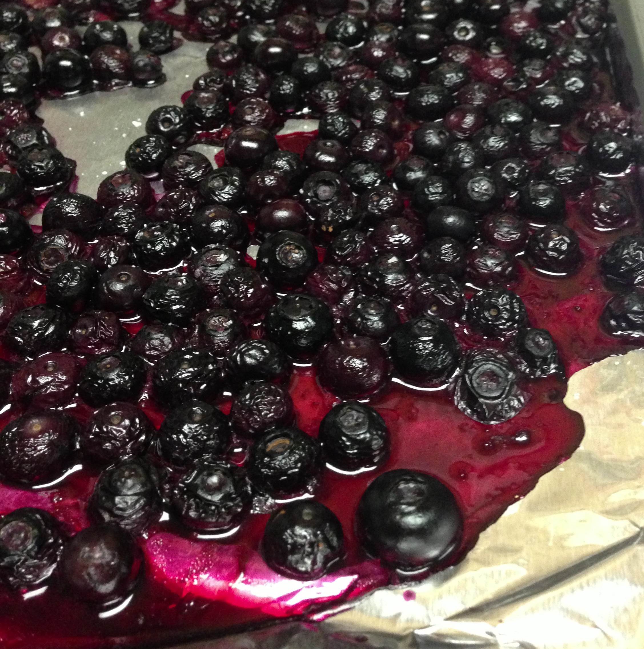 Roasted blueberries