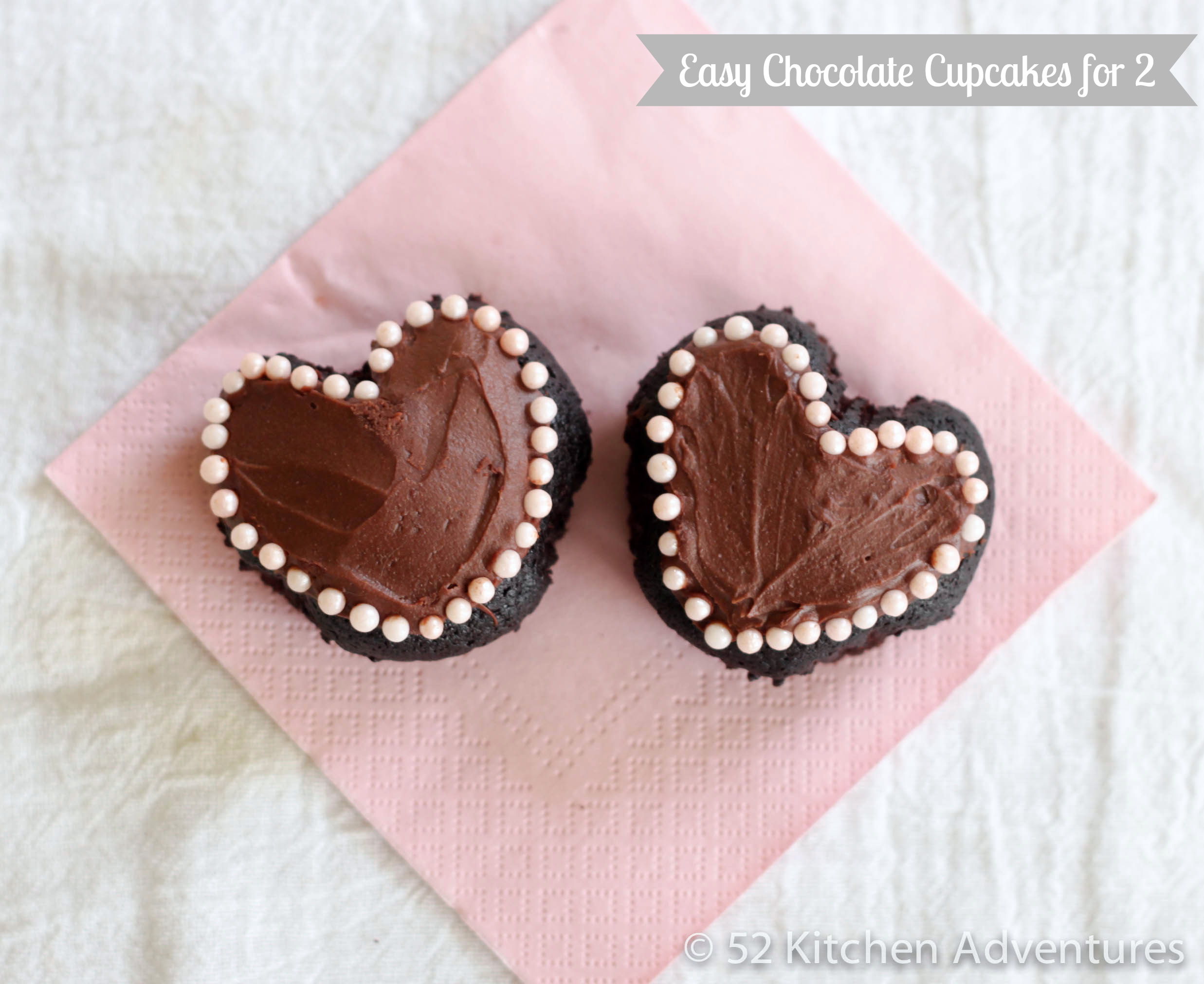 Easy chocolate cupcakes for 2