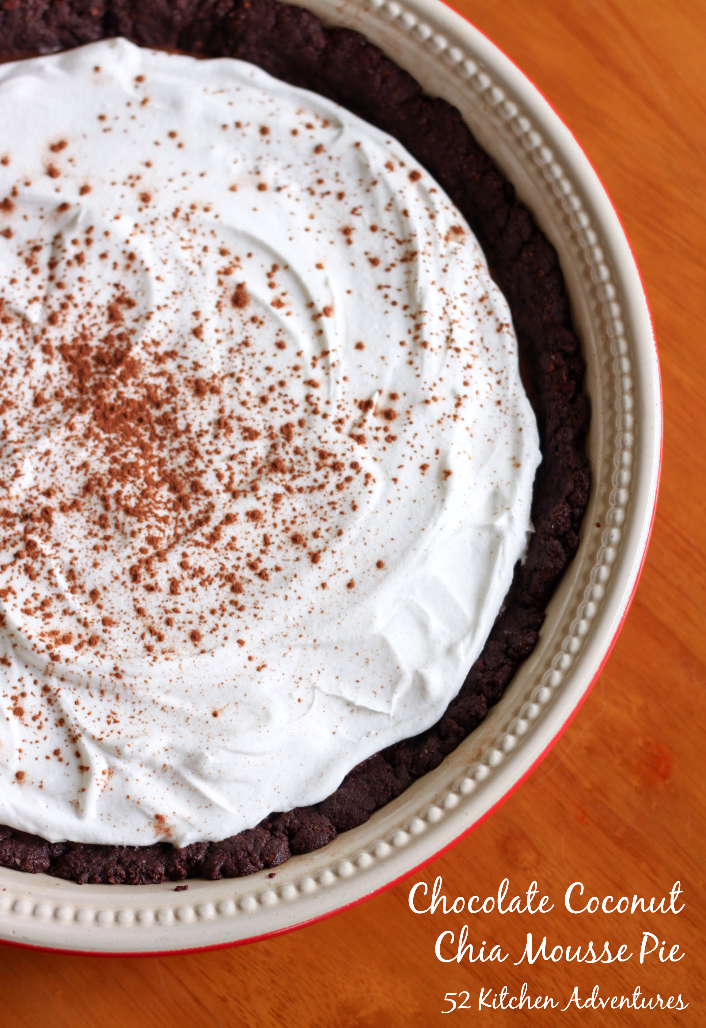 Chocolate Coconut Chia Mousse Pie