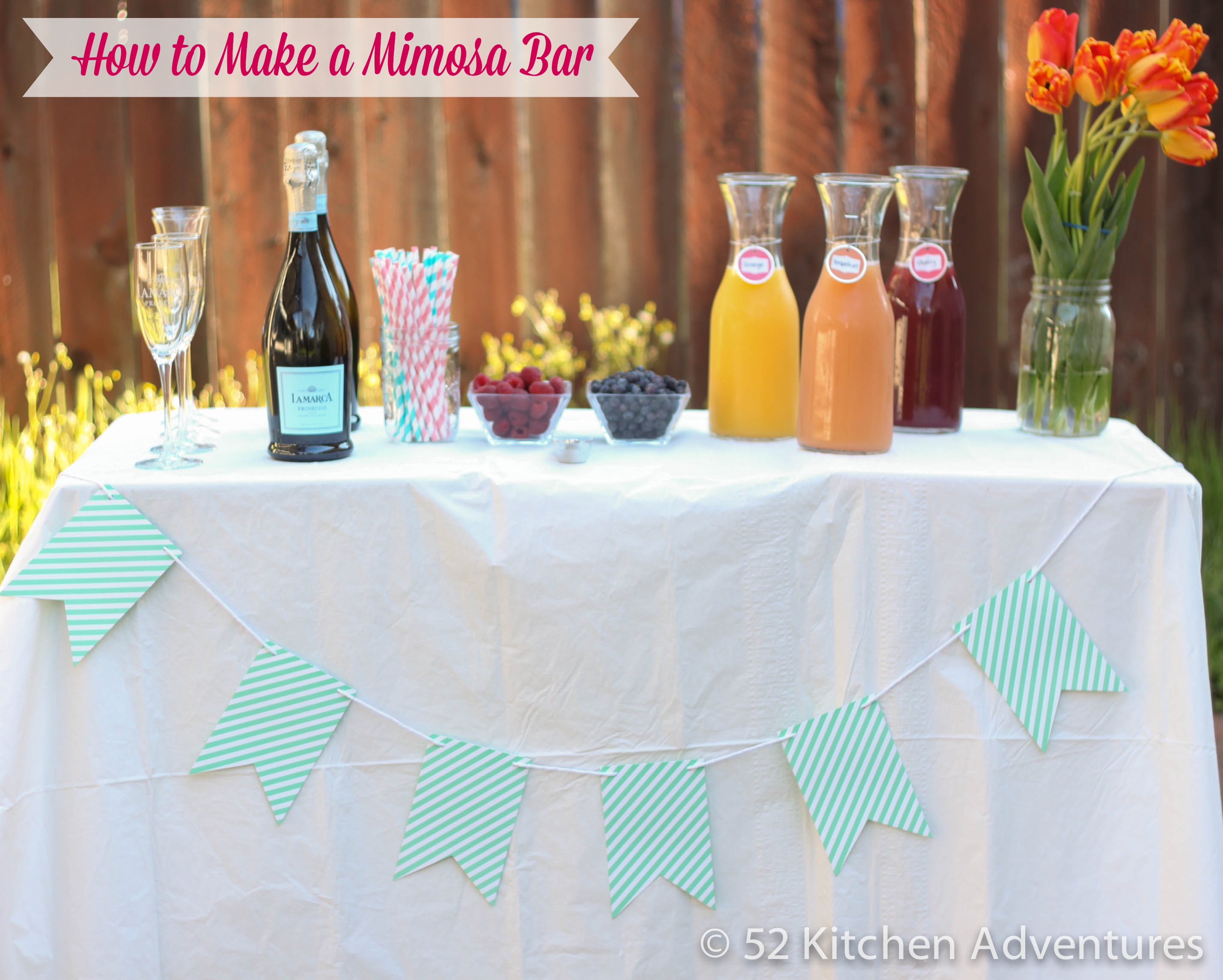 DIY MIMOSA BAR SETUP FOR HOLIDAYS