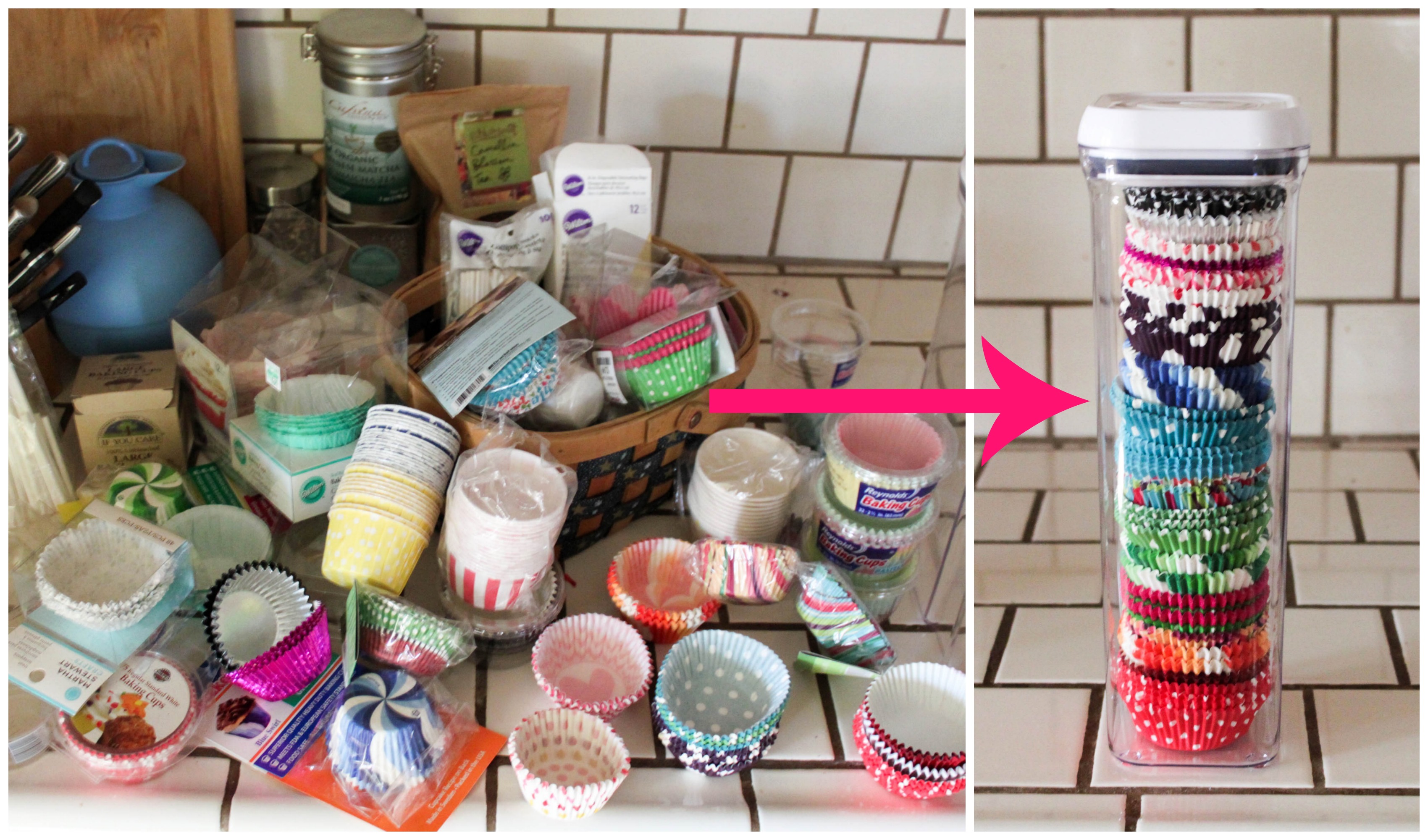 How to organize cupcake liners